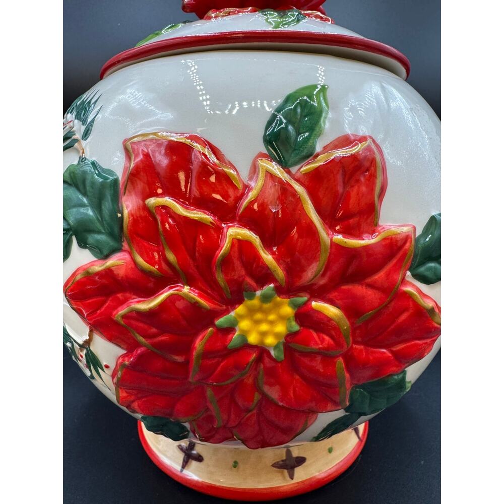 BICO Poinsettia Cookie Jar